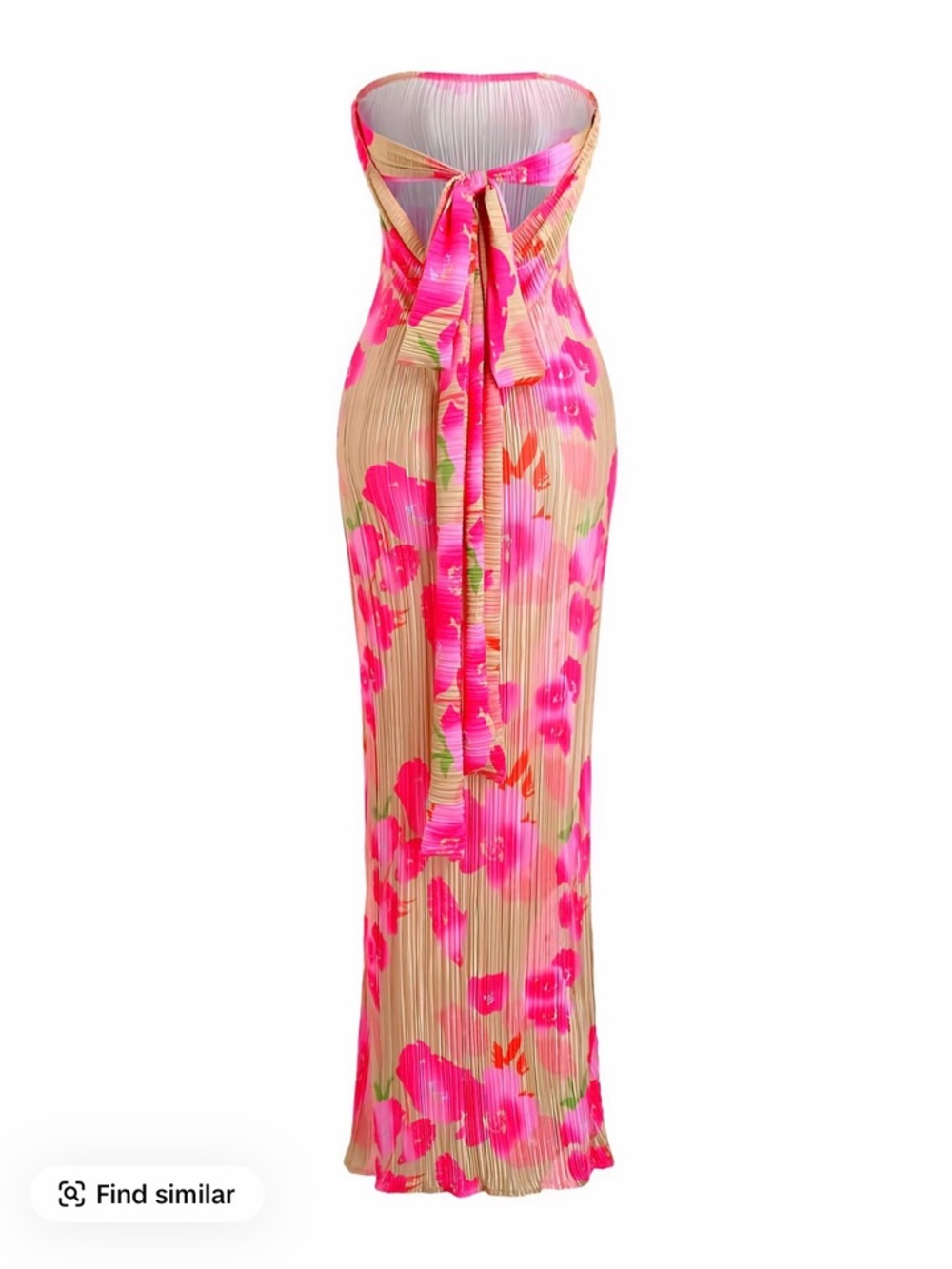 Strapless/Backless Floral Maxi Dress